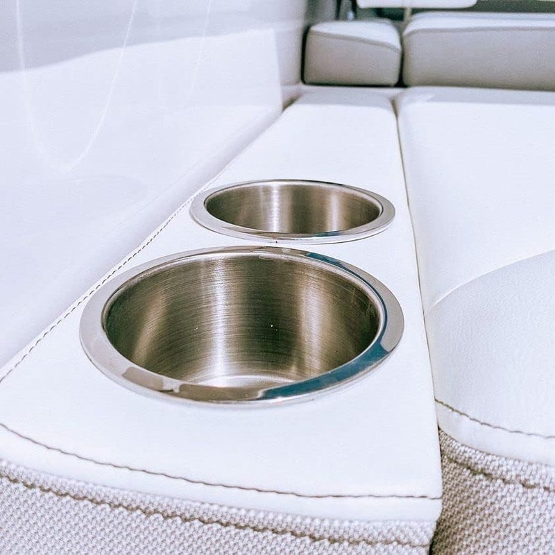 Haida 4pcs Stainless Steel Cup Drink Holder with Drain Marine Boat RV Camper Universal Drinks Holders for Marine Yacht Truck RV - Image 4